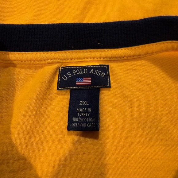 U.S. Polo Assn. Long Sleeve Shirt 1890 Department Athletics Gold Cotton 2XL - Picture 4 of 5